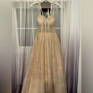 Size 14, light pink and shimmery prom dress!